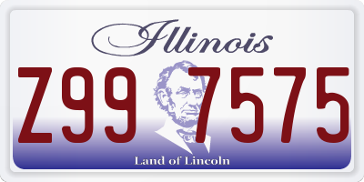 IL license plate Z997575