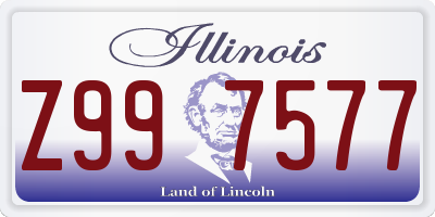 IL license plate Z997577