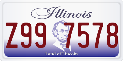 IL license plate Z997578