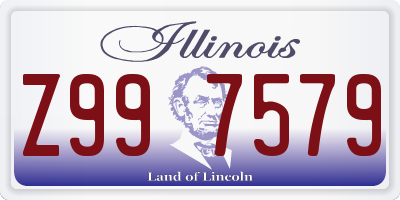 IL license plate Z997579