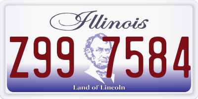 IL license plate Z997584