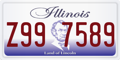 IL license plate Z997589