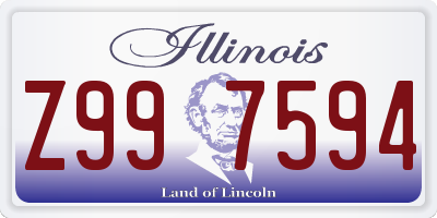 IL license plate Z997594