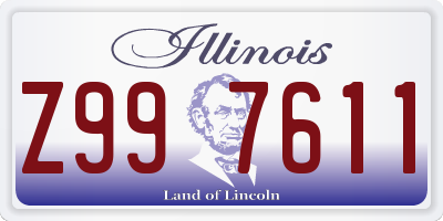 IL license plate Z997611