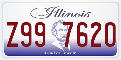 IL license plate Z997620