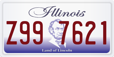 IL license plate Z997621