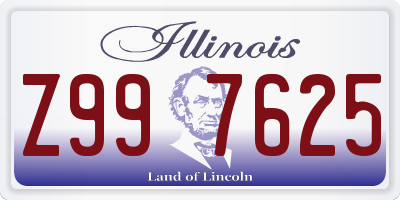 IL license plate Z997625