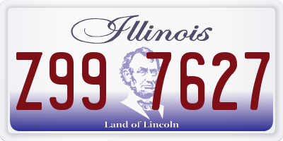 IL license plate Z997627