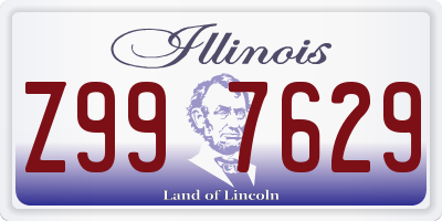 IL license plate Z997629