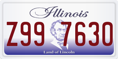 IL license plate Z997630