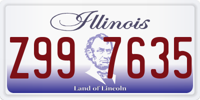 IL license plate Z997635