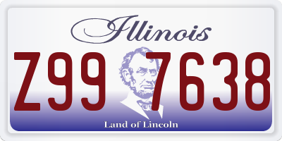 IL license plate Z997638