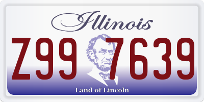 IL license plate Z997639