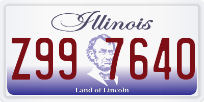 IL license plate Z997640