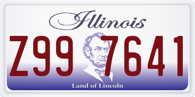 IL license plate Z997641