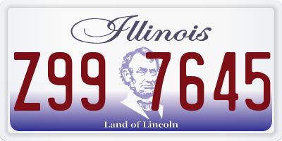 IL license plate Z997645