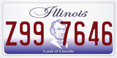 IL license plate Z997646