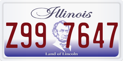 IL license plate Z997647