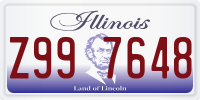 IL license plate Z997648