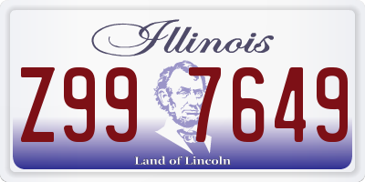 IL license plate Z997649
