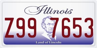 IL license plate Z997653