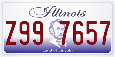 IL license plate Z997657