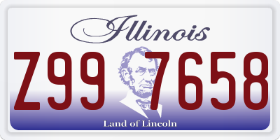 IL license plate Z997658