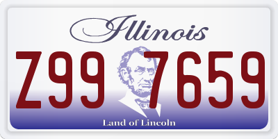 IL license plate Z997659