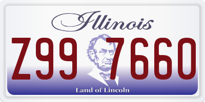 IL license plate Z997660