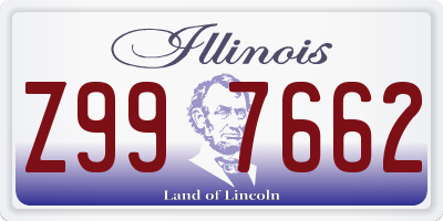 IL license plate Z997662