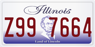 IL license plate Z997664