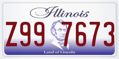 IL license plate Z997673