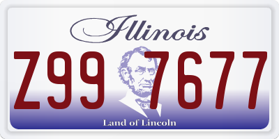 IL license plate Z997677