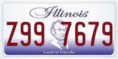 IL license plate Z997679