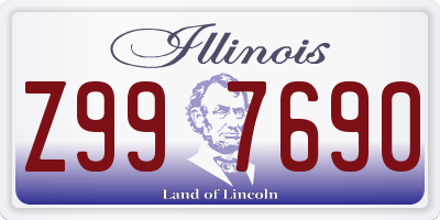 IL license plate Z997690