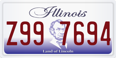 IL license plate Z997694