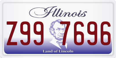 IL license plate Z997696