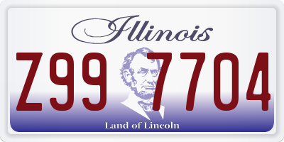 IL license plate Z997704