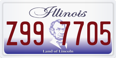 IL license plate Z997705