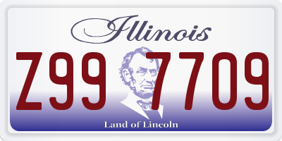 IL license plate Z997709