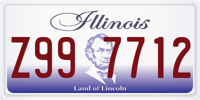 IL license plate Z997712