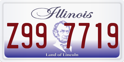 IL license plate Z997719