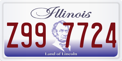 IL license plate Z997724