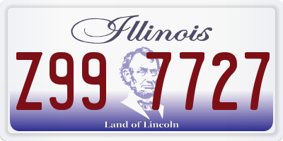 IL license plate Z997727