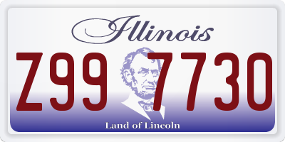 IL license plate Z997730