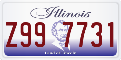 IL license plate Z997731