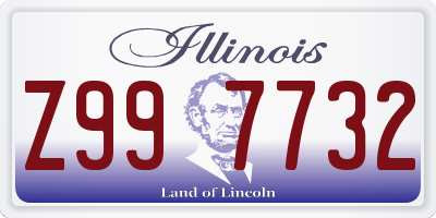 IL license plate Z997732