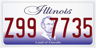 IL license plate Z997735