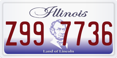 IL license plate Z997736