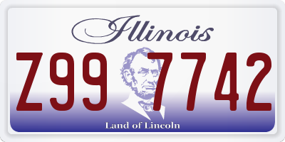 IL license plate Z997742